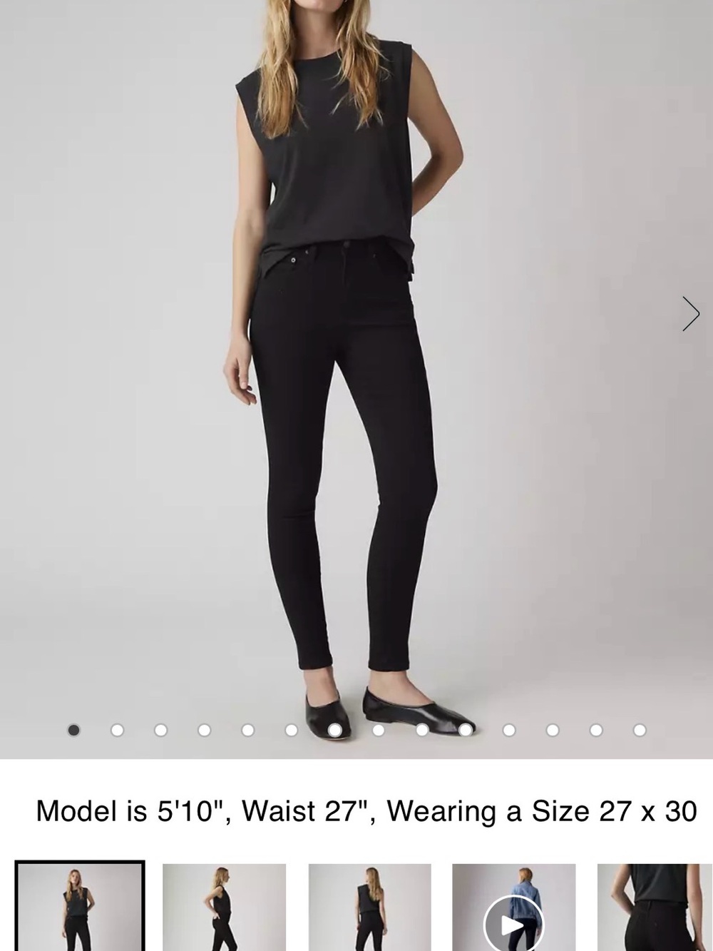 Levi's Premium 721 Black Ankle & Cropped Jeans